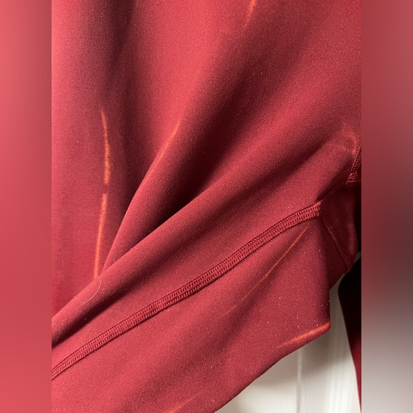 Like New Lululemon Wunder Train 23” Sun Bleached Washed Red Merlot, size 12 - Picture 5 of 9